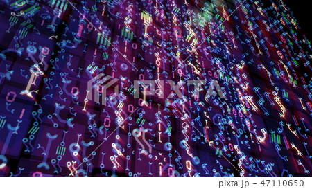 Abstract stream of stripes from pins and clasps 47110650