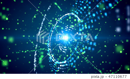 Blurred particle waves in rotating sphere 47110677