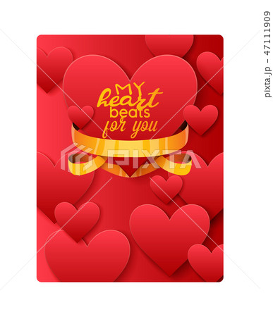 Heart on valentines day in love pattern vector lovely red sign on hearted celebration and greeting 47111909