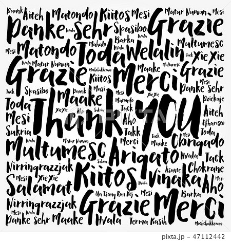 Thank You word cloud in different languages 47112442