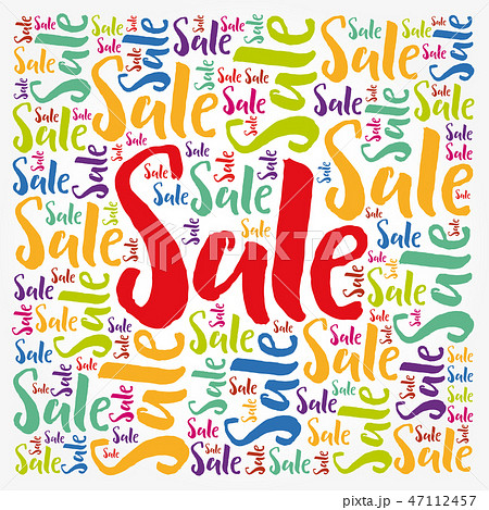 SALE word cloud collage, business concept 47112457