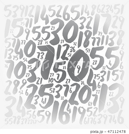Numbers text cloud collage, concept Numbers text cloud collage, concept 47112478