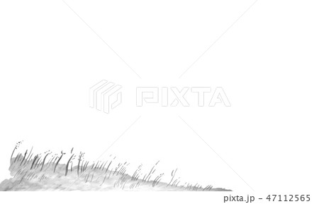 春 芽生え 水墨画のイラスト素材