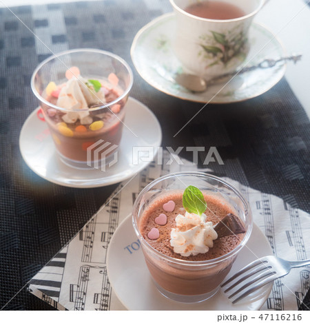 チョコレートプリン 47116216