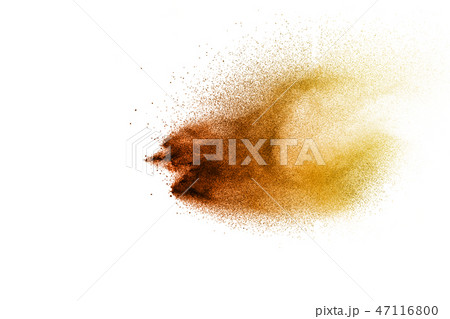 Stopping the movement of brown powder. 47116800