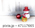 snowman isolated  white background christmas scarf 47117665