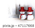 snowman isolated  white background christmas scarf 47117668
