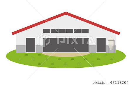 牛舎 建物のイラスト素材