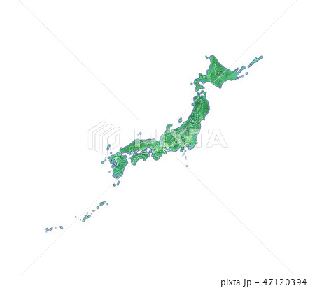 日本列島の白地図 日本列島の白地図 47120394