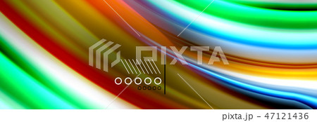 Rainbow color fluid wave lines flow poster. Wave Liquid shapes design Rainbow color fluid wave lines flow poster. Wave Liquid shapes design 47121436