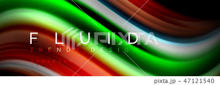 Fluid wave line background or pattern. Geometric technology abstract background. Movement effect. Fluid wave line background or pattern. Geometric technology abstract background. Movement effect. 47121540