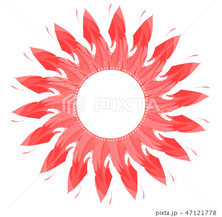Abstract sun symbol. The cycle of fire. Flames in a circle. Cool vector symbol. Isolated on white Abstract sun symbol. The cycle of fire. Flames in a circle. Cool vector symbol. Isolated on white 47121778
