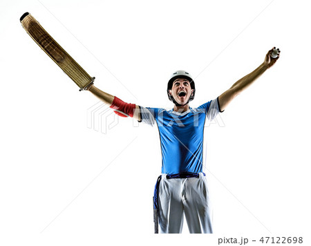 Jai alai Basque pelota Cesta Punta player man isolated silhouet 47122698