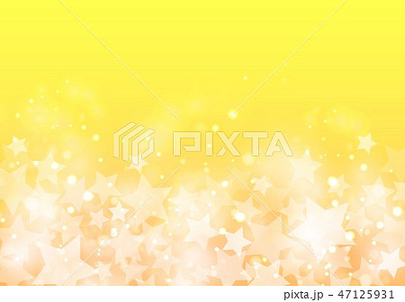 星背景黄色とオレンジ色キラキラのイラスト素材