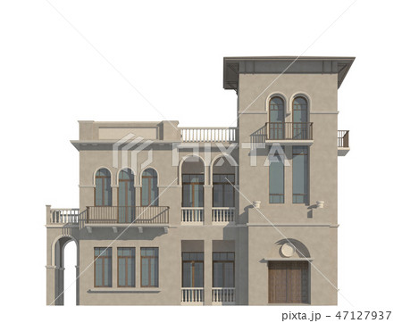 Original design Middle East building isolated on white background 3d illustration Original design Middle East building isolated on white background 3d illustration 47127937