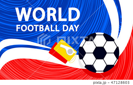 International football day concept banner, flat style 47128603