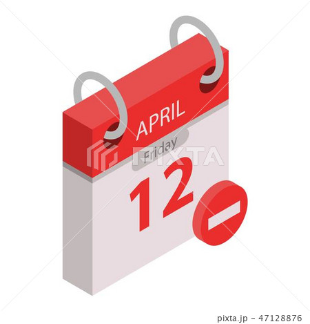 Restricted calendar date icon, isometric style Restricted calendar date icon, isometric style 47128876