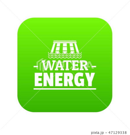 Drop water energy icon green vector Drop water energy icon green vector 47129338