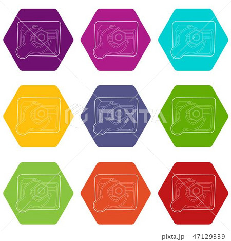Wrench icons set 9 vector Wrench icons set 9 vector 47129339