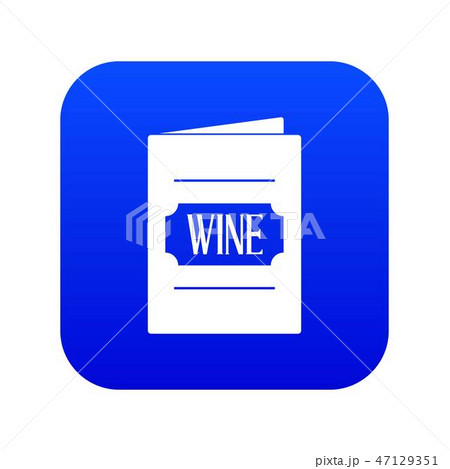 Wine list icon digital blue Wine list icon digital blue 47129351