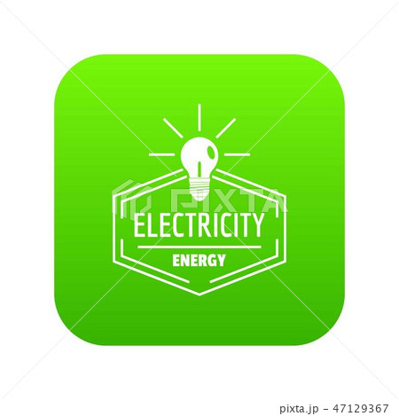 Bulb icon green vector 47129367