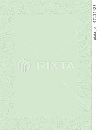 Green textured background paper embossed border 47132428