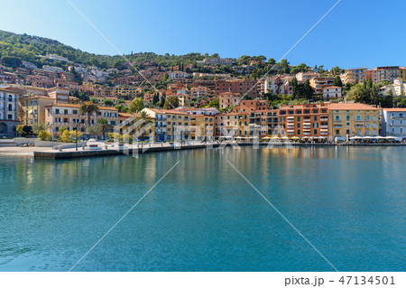 View of seaport town Porto Santo Stefano 47134501