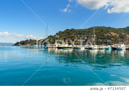 View of harbor seafront in Porto Santo Stefano  47134507