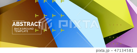 Triangles polygonal background, vector 3d poly template Triangles polygonal background, vector 3d poly template 47134581