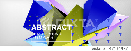 Bright colorful triangular poly 3d composition, abstract geometric background, minimal design Bright colorful triangular poly 3d composition, abstract geometric background, minimal design 47134977