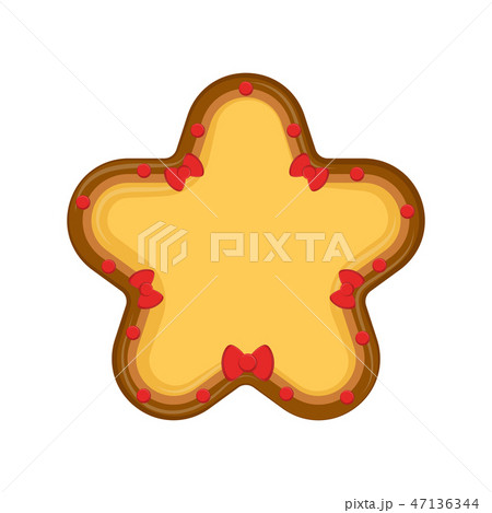 Isolated christmas star gingerbread 47136344