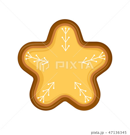 Isolated christmas star gingerbread 47136345
