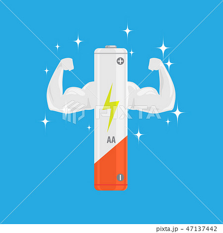 Single White and Very Strong Muscle Full Power. 47137442