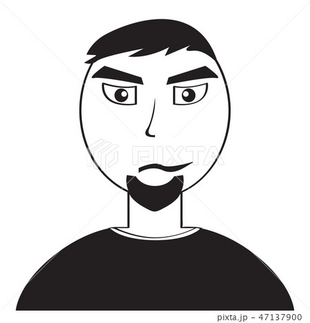 Isolated silhouette of a man avatar Isolated silhouette of a man avatar 47137900
