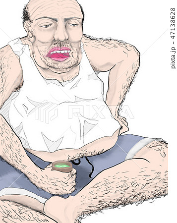 お茶を飲むおじさん 47138628