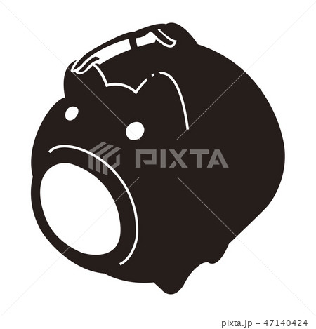 ぶたの蚊取り線香のイラスト素材