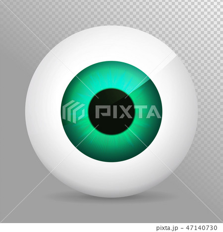 Eye, green. Realistic 3d eyeball iris,pupil Icon  47140730