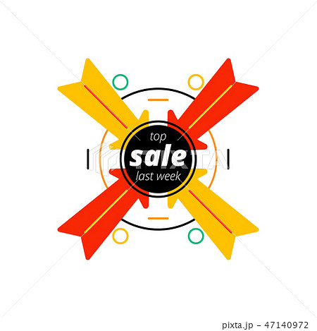 Arrows pointing at sale writing 47140972