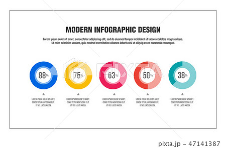 モジュラーインフォグラフィックデザインのイラスト素材