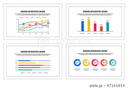 インフォグラフィックデザイン要素セットのイラスト素材