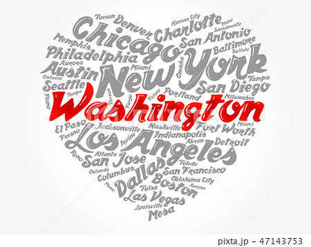 List of cities and towns in USA, word cloud 47143753