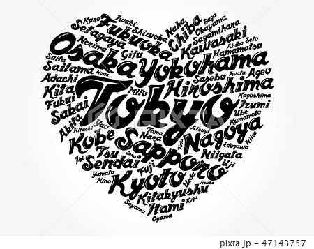 List of cities and towns in Japan, word cloud 47143757