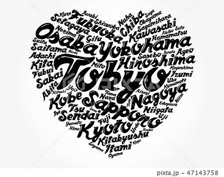 List of cities and towns in Japan, word cloud, 47143758