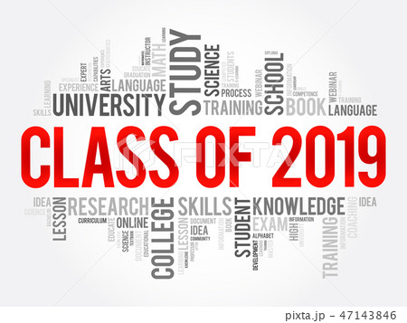 CLASS OF 2019 word cloud collage 47143846