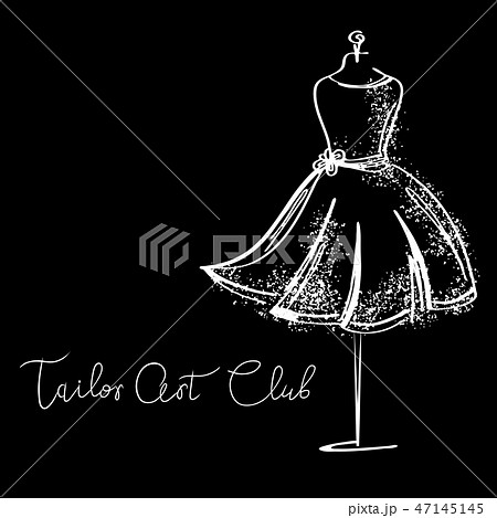 Logo Fashion studio. Custom handmade calligraphy, Vector brush lettering for fashion salon. 47145145