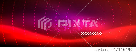 Vector neon red dotted abstract background 47146490