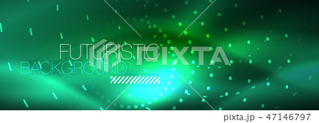 Blue neon dotted circles abstract background, technology energy Blue neon dotted circles abstract background, technology energy 47146797