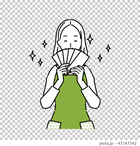 主婦　表情　うきうき 47147542