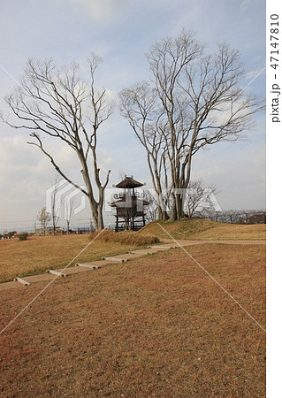 唐古 鍵遺跡史跡公園の写真素材