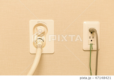洗濯機の水栓 電源 アース 洗濯機の水栓 電源 アース 47148421